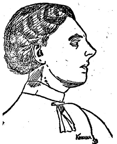 Ethel Bradley. Image: NZ Truth, 18 February, 1911. Source: Papers Past 
