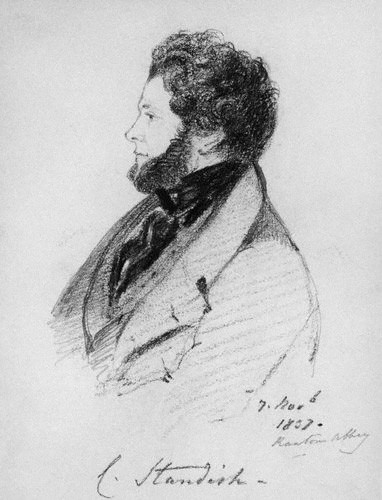 Portrait of Charles Standish, Leontine's father, drawn by Alfred, Count D'Orsay.